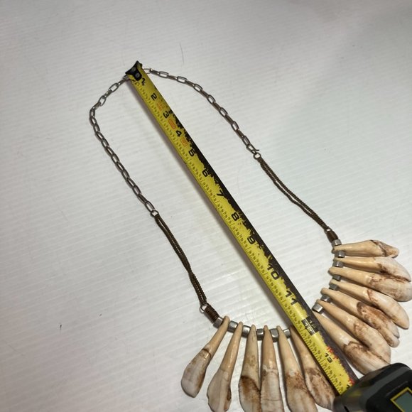 Wild Boar Tooth Necklace African Tribal Style - Picture 12 of 12